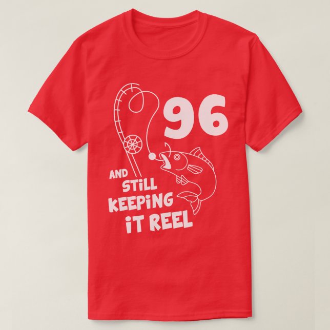 Camiseta Cumpleaños de la Pesca 96.º Regalo de cumpleaños d (Diseño del anverso)