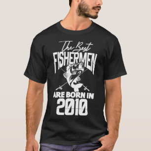 Camiseta Cumpleaños De La Pesca Los Mejores Pescadores Nace