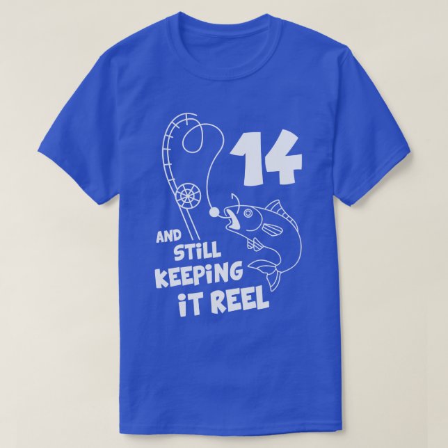 Camiseta Cumpleaños de la Pesca Regalo de cumpleaños 14 de  (Diseño del anverso)
