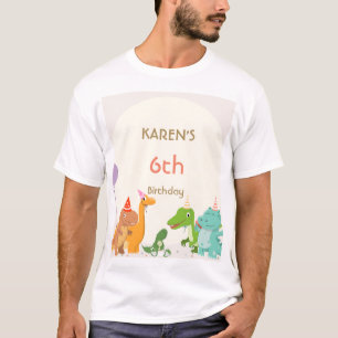 Camiseta Cumpleaños de la princesa dinosaurio caprichosa