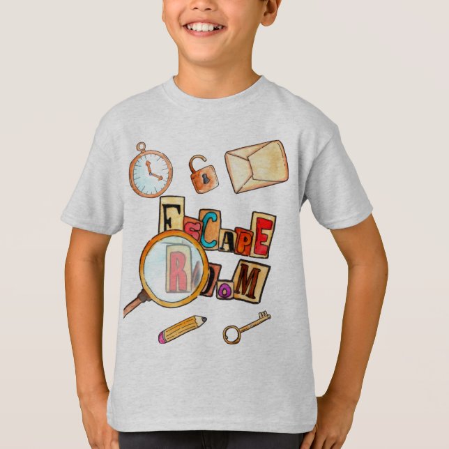 Camiseta Cumpleaños de la sala de escape (Anverso)