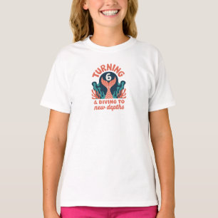 Camiseta Cumpleaños de la sirena chica - Temática de los 6