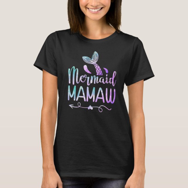 Camiseta Cumpleaños de la Sirena Mamaw (Anverso)