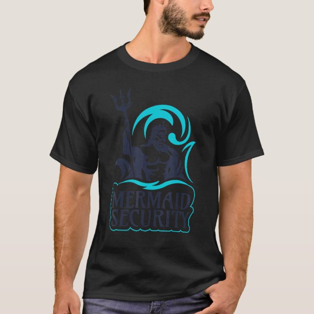 Camiseta Cumpleaños de la Sirena Merman Men Swimmer D (Anverso)
