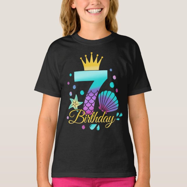 Camiseta Cumpleaños de la Sirenita (Anverso)