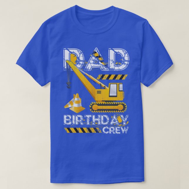 Camiseta Cumpleaños de la tripulación de la construcción de (Diseño del anverso)