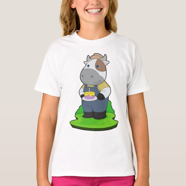 Camiseta Cumpleaños de la Vaca Granjero (Anverso)