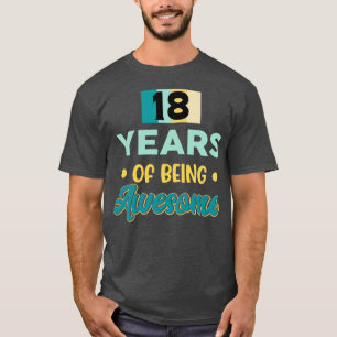 Camiseta Cumpleaños de la Vintage de 18 años para el niño d