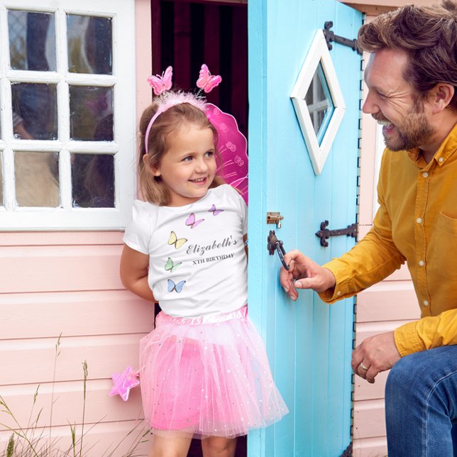 Camiseta Cumpleaños de las Mariposas Coloridas (Subido por el creador)