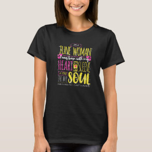 Camiseta Cumpleaños de las mujeres Junio Mes de nacimiento 