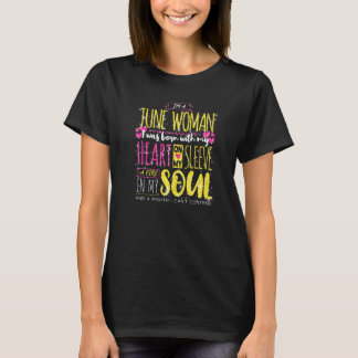 Camiseta Cumpleaños de las mujeres Junio Mes de nacimiento