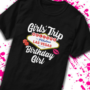 Camiseta Cumpleaños de Las Vegas - Viaje de Chicas de Las V