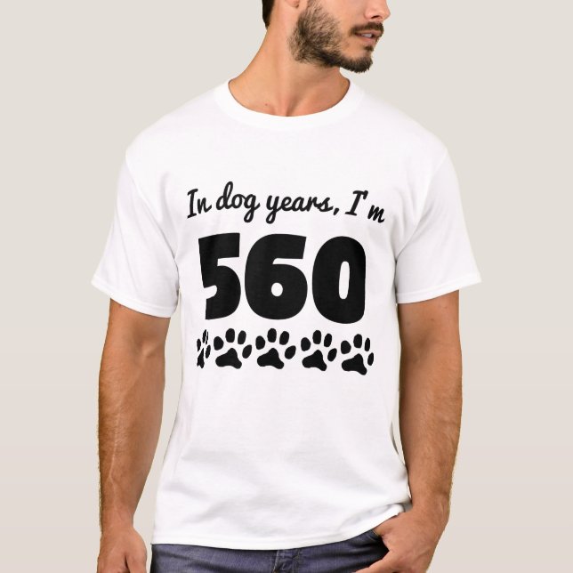 Camiseta Cumpleaños de los años del perro 80.o (Anverso)