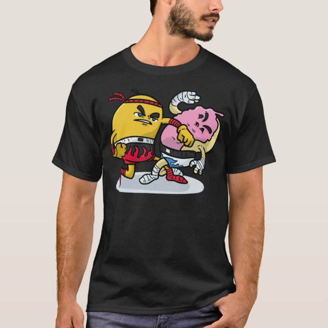 Camiseta cumpleaños de los chicos de comida MANGO KICKBOXIN (Anverso)