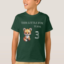 Camiseta Cumpleaños de los niños de la Edad de Fox de Woodl