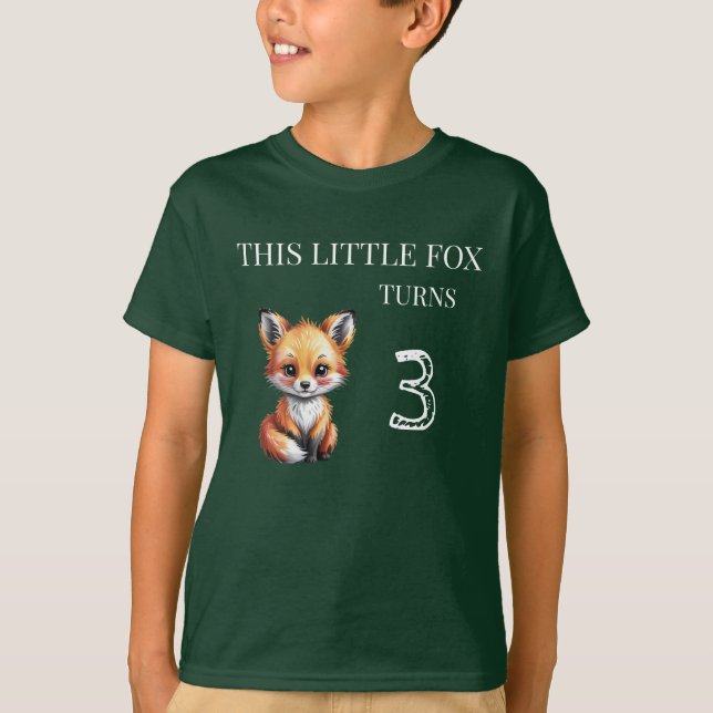 Camiseta Cumpleaños de los niños de la Edad de Fox de Woodl (Anverso)