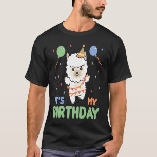 Camiseta Cumpleaños de los niños en la Alpaca