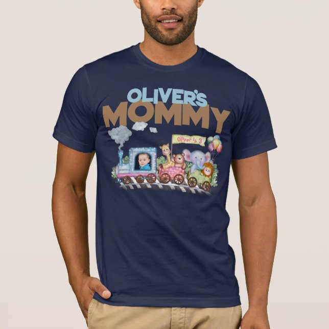 Camiseta Cumpleaños de los padres de los motores de trenes  (Anverso)