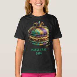 Camiseta Cumpleaños de Macarón Real del Mardi Gras