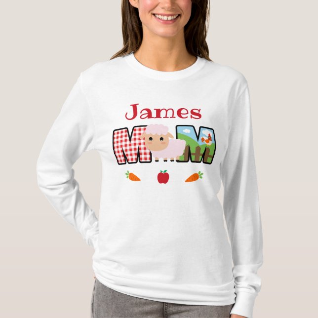 Camiseta Cumpleaños de mamá de granja | Cumpleaños de Barny (Anverso)