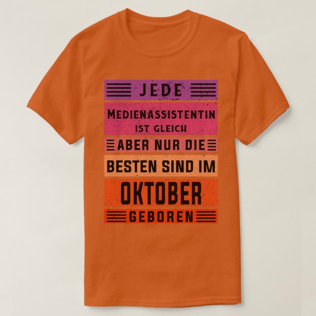 Camiseta cumpleaños de marketing Asistente para medios de c (Diseño del anverso)