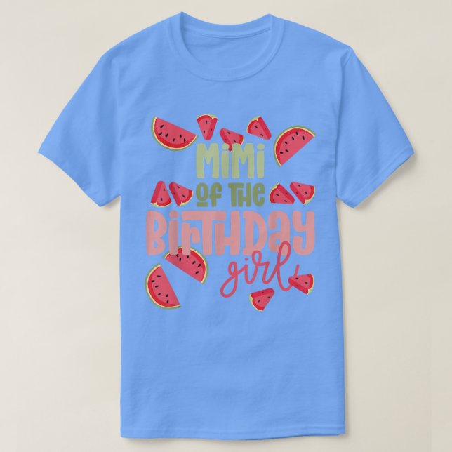 Camiseta Cumpleaños de Mimi uno en Melon Watermelon Cumplea (Diseño del anverso)