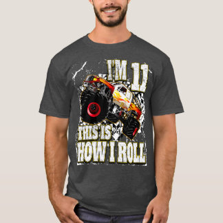 Camiseta Cumpleaños de Monster Truck de 11 años