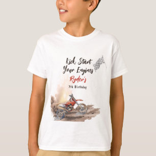 Camiseta Cumpleaños de Moto de Tierra a Cualquier Edad