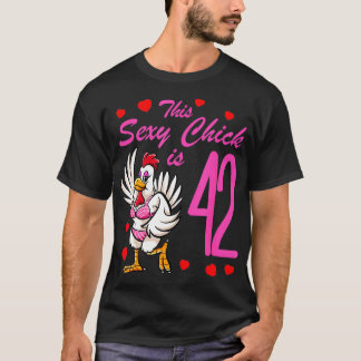 Camiseta Cumpleaños De Mujeres Esta Chica Sexy Tiene 42 Año