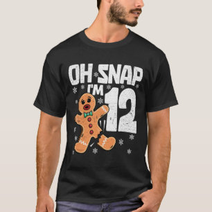 Camiseta Cumpleaños de Navidad Oh Snap 12 Años Hombre de Je