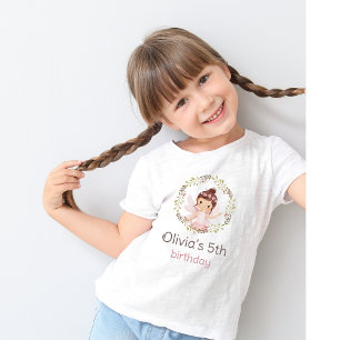Camiseta Cumpleaños de niña bailarina de hadas con vestido