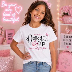 Camiseta Cumpleaños de niñas personalizadas y arregladas