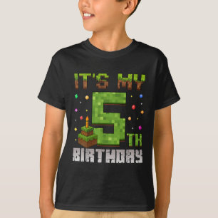 Camiseta Cumpleaños de Niño Chico Es Mi 5to Cumpleaños Juga