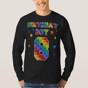 Camiseta Cumpleaños De Niño De 8 Años Aniversario De La Con