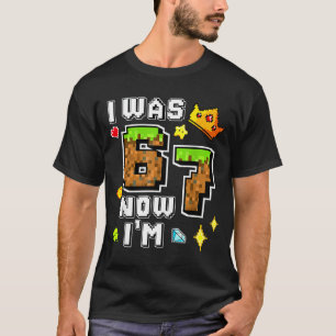 Camiseta Cumpleaños de niño jugador pixel tenía 6 7 años cu