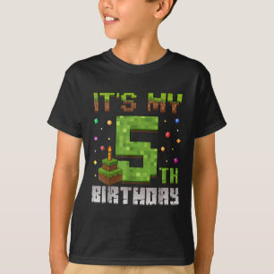 Camiseta Cumpleaños de niño varón Es mi quinto cumpleaños G