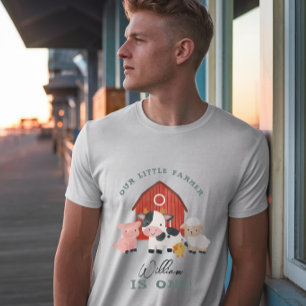Camiseta Cumpleaños de niños con animales de granja lindos