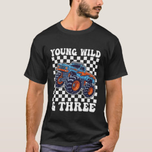 Camiseta Cumpleaños de niños de 3 años Camión Monstruo Jove