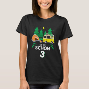 Camiseta Cumpleaños de niños de 3 años de caravana tienda d