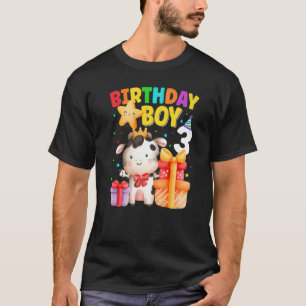 Camiseta Cumpleaños de niños de 3 años niño de 3 años vaca