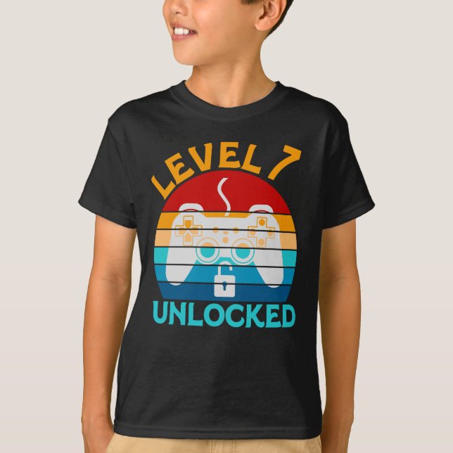 Camiseta Cumpleaños de Nivel 7 sin bloquear (Anverso)