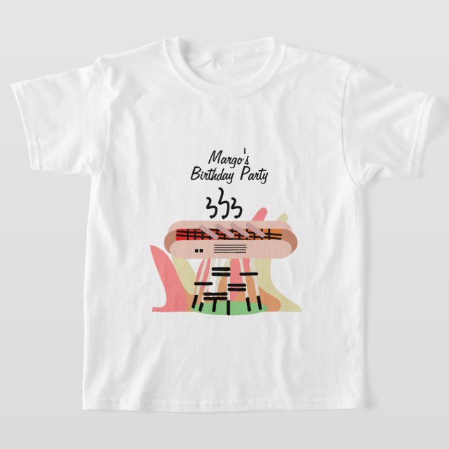 Camiseta Cumpleaños de parrillada de hot dog  (Distribución)