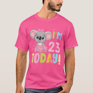 Camiseta Cumpleaños de perezoso Hoy cumplo 23 años Feliz pa