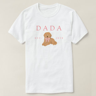 Camiseta Cumpleaños de Pink Dada Golden Doodle