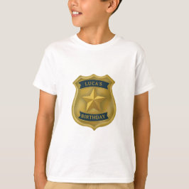 Camiseta Cumpleaños de policía tema policía niño