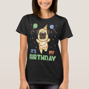 Camiseta Cumpleaños de Pug para los niños es mi cumpleaños