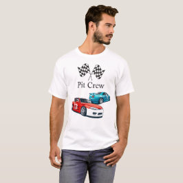 Camiseta Cumpleaños de Race Car, Crew Pit