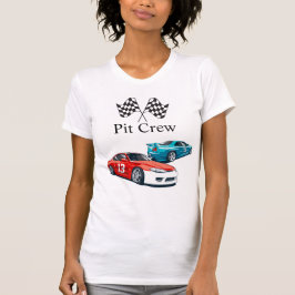 Camiseta Cumpleaños de Race Car, Tripulación,