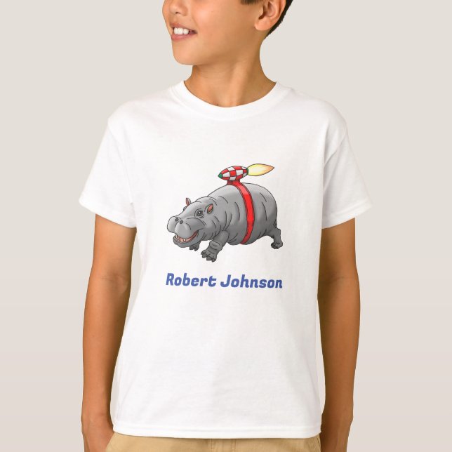 Camiseta Cumpleaños de Rocket Hippo (Anverso)