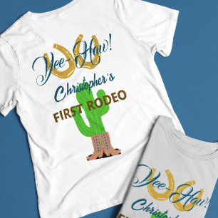 Camiseta Cumpleaños de Rodeo de Vaquero Occidental